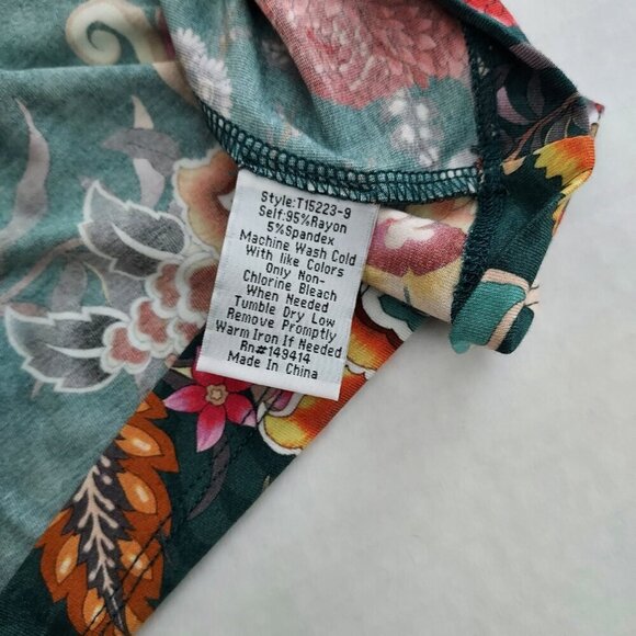 Johnny Was Orizaba Puff Sleeve Top Size Large - Picture 6 of 8